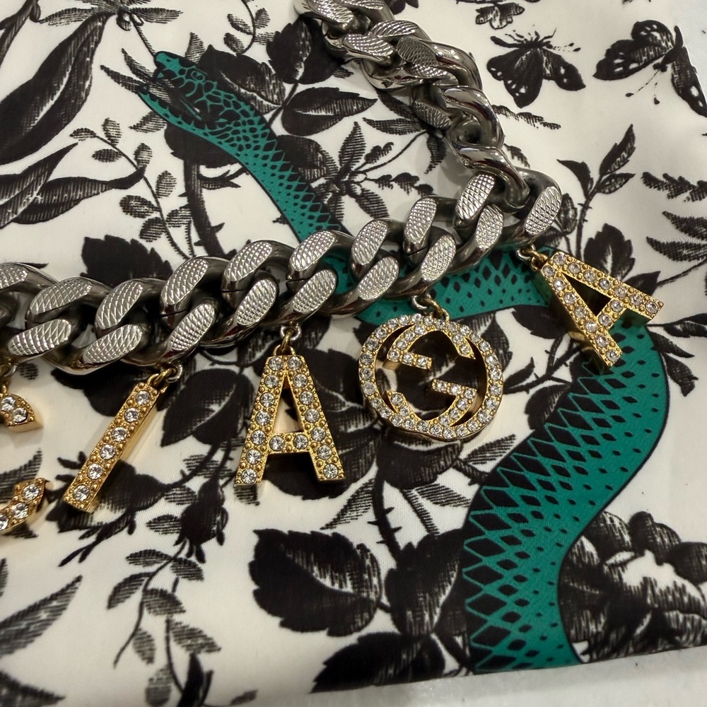Gucci/Balenciaga Script Choker Necklace - Picture 10 of 10